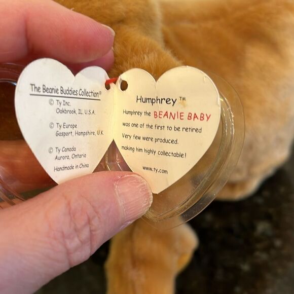 Vintage Ty Beanie Buddy Humphrey The Camel 1998 Retired . With Ear Tag - Picture 10 of 13